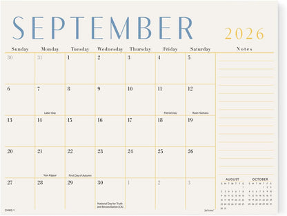 Jotsome Large Desk Calendar 2026-2027, Desktop Calendar