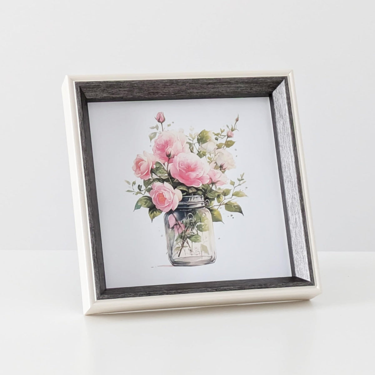 5x5 Blue Beige Square Picture Frame, 5x5 Resin Photo Frame, Wall and Desktop Display Picture Frame, Plexiglass