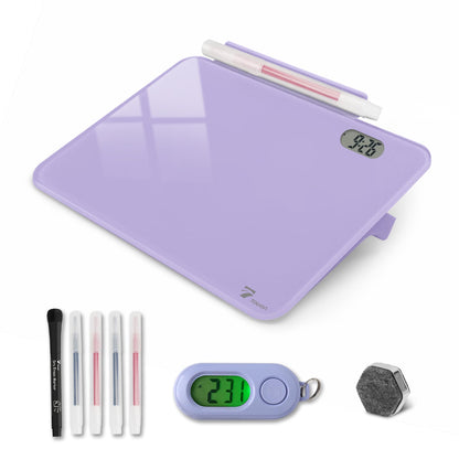 Small Glass Desktop Whiteboard Dry-Erase, Mini Pure Glass Whiteboard Stand