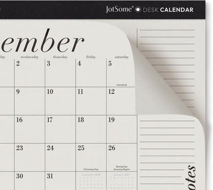Jotsome Desk Calendar 2026-2027, Large Monthly Desktop Calendar 17"x12"