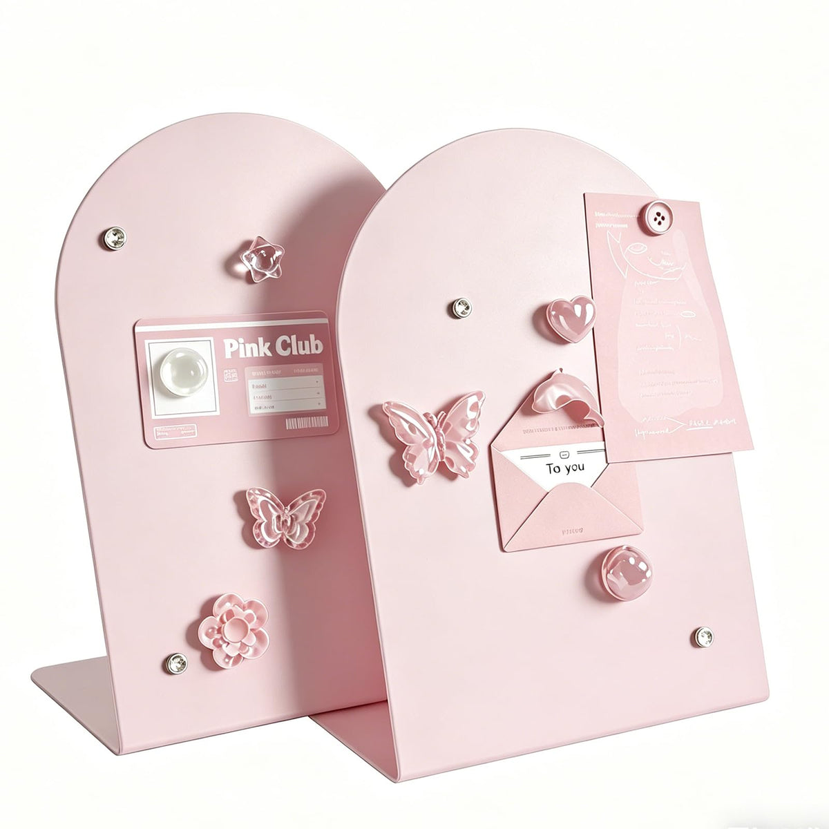 Magnet Board 7.87 x5.31 x 3.93 Stand Mini Black Metal Tabletop Memo Standing Magnetic Board for Desk - Magnetic Display for Back to School Menu Table， Photos，Memos (Black*2, 20 * 13.5 * 10cm)