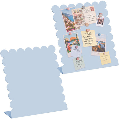 Gueevin 2 Pcs Magnet Board Magnetic Display Stand for Table, White, Small