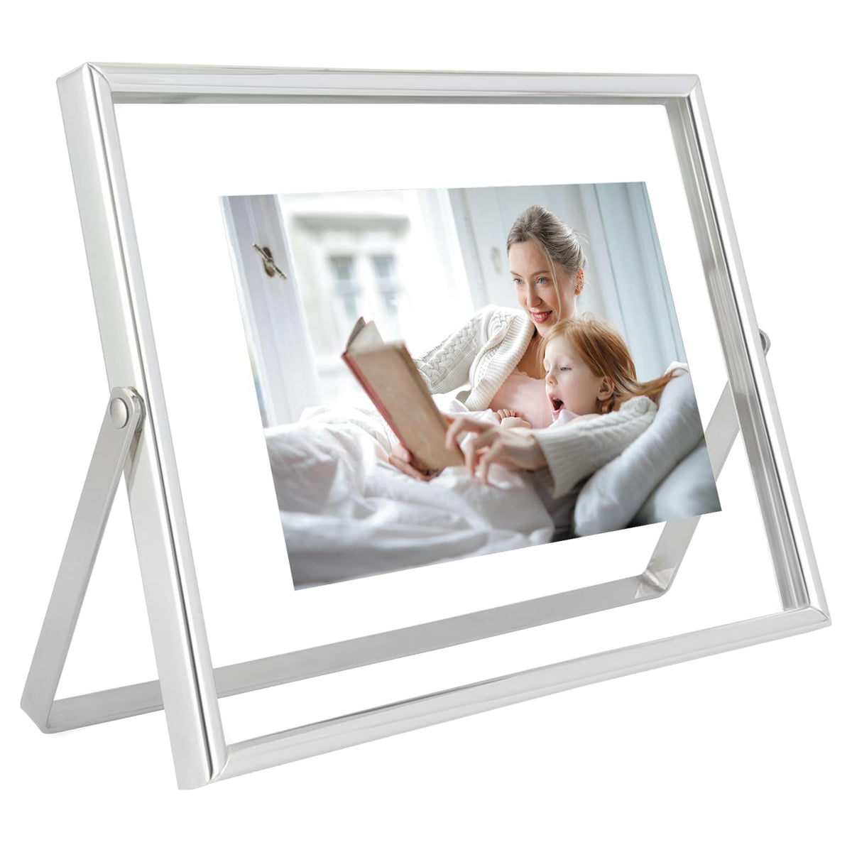 Silver Floating Frame, 4"x6", Horizontal
