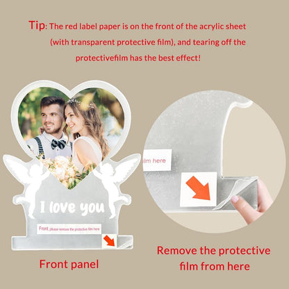 KoxSmar Custom Picture Frame, Personalized Photo Frame, Customized Picture Frames, Personalized Anniversary Birthday Gifts for Women Men Her Him Girlfriend Boyfriend Wife Husband Couple