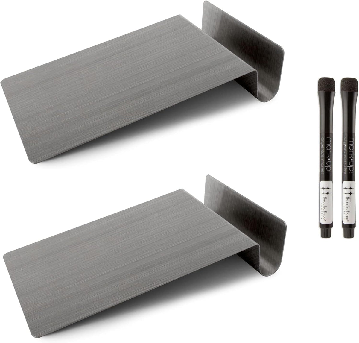 Three by Three Seattle 5.5 x 9 Inch to.do Dry Erase Board with Marker for Memos, Lists, and More in Office, Home, Classroom, and Event Spaces (Golden)