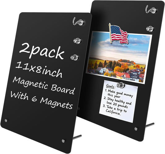 2 Pack Magnetic Board - Black Magnet Display Stand