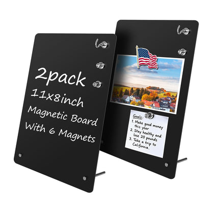 2 Pack Magnetic Board - Black Magnet Display Stand