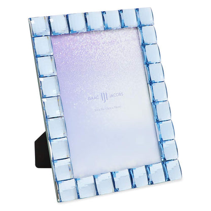 Isaac Jacobs Decorative Sparkling Jewel Picture Frame (4x4, Rainbow)
