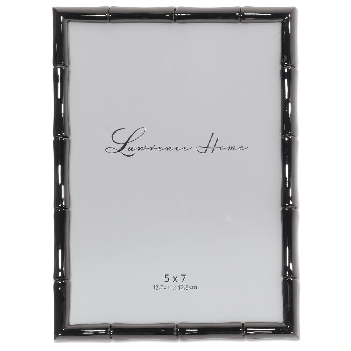 Lawrence Frames Bamboo Design Metal Frame, 4x4, Silver