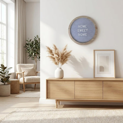 10" Round Felt Letter Board with 208 Letters