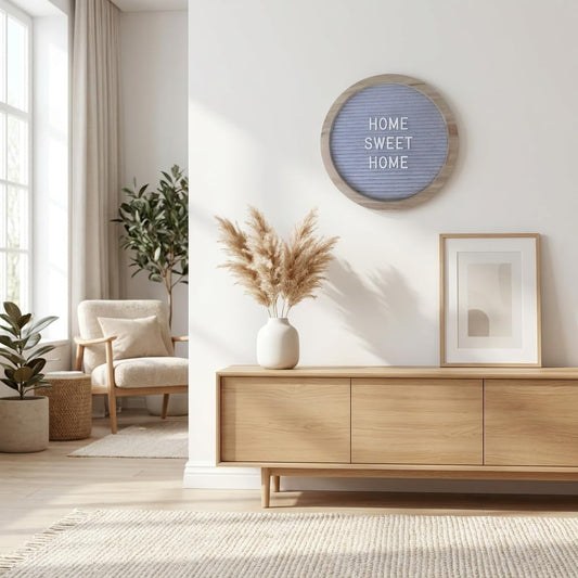 10" Round Felt Letter Board with 208 Letters