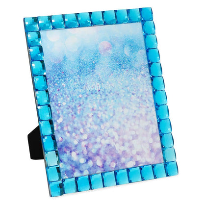 Isaac Jacobs Decorative Sparkling Jewel Picture Frame (4x4, Rainbow)