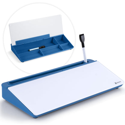 Varhomax Glass Desk Whiteboard Gray with Calculator