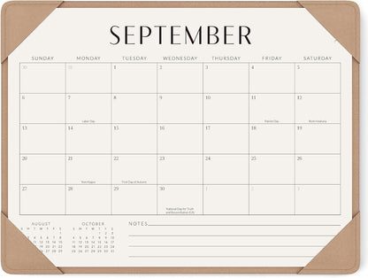 Jotsome Desk Calendar 2026-2027 with Protective Mat 14"x10.5"