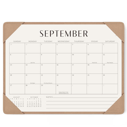 Jotsome Desk Calendar 2026-2027 with Protective Mat 14"x10.5"