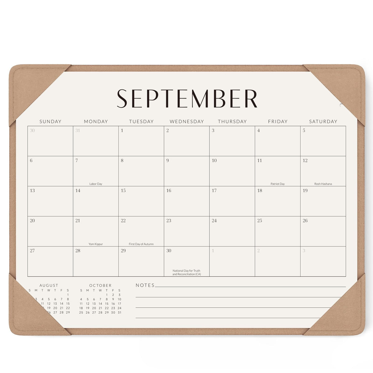 Jotsome Large Desk Calendar 2026-2027 with Protective Mat 22"x17"