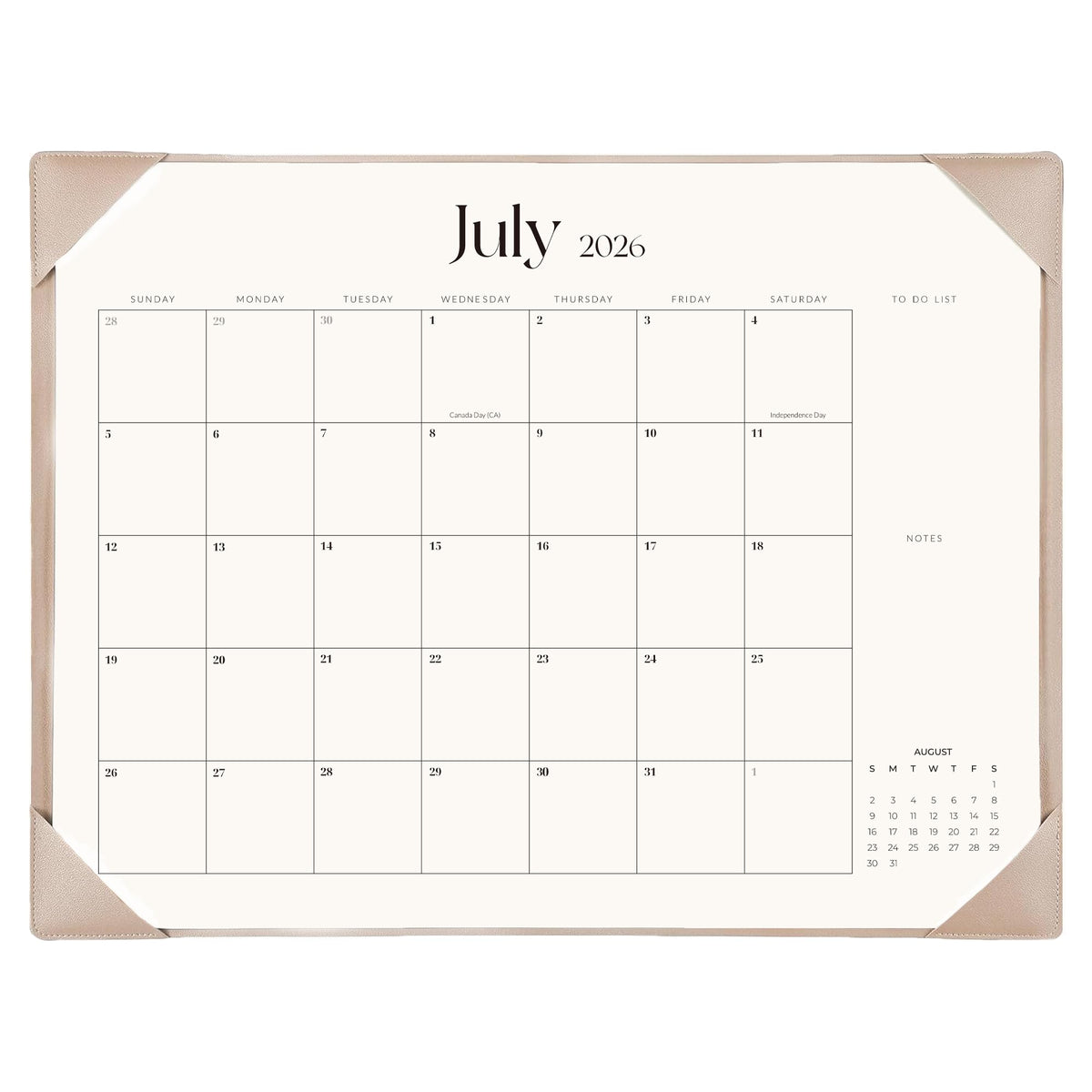 Desk Calendar 2026-2027 with Desk Mat – 22" x 17" Large Desk Pad Calendar Runs from July 2026 to December 2027, Office Supplies Desktop Monthly Calendar for Home & Office