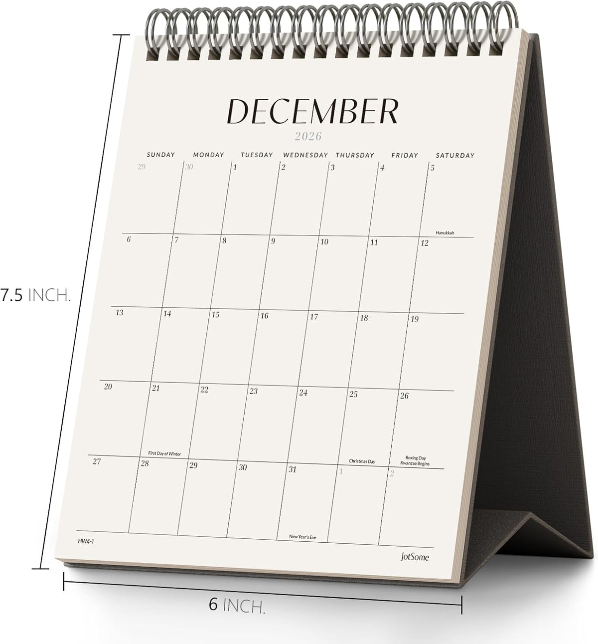 Jotsome Desk Calendar 2026-2027, Small Standing Flip Desktop Calendar