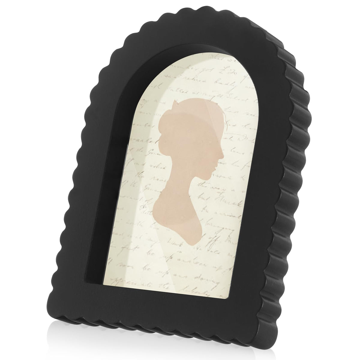 AceOrbit 4x6 Inch Gold Petal Arched Picture Frame Vintage Scalloped