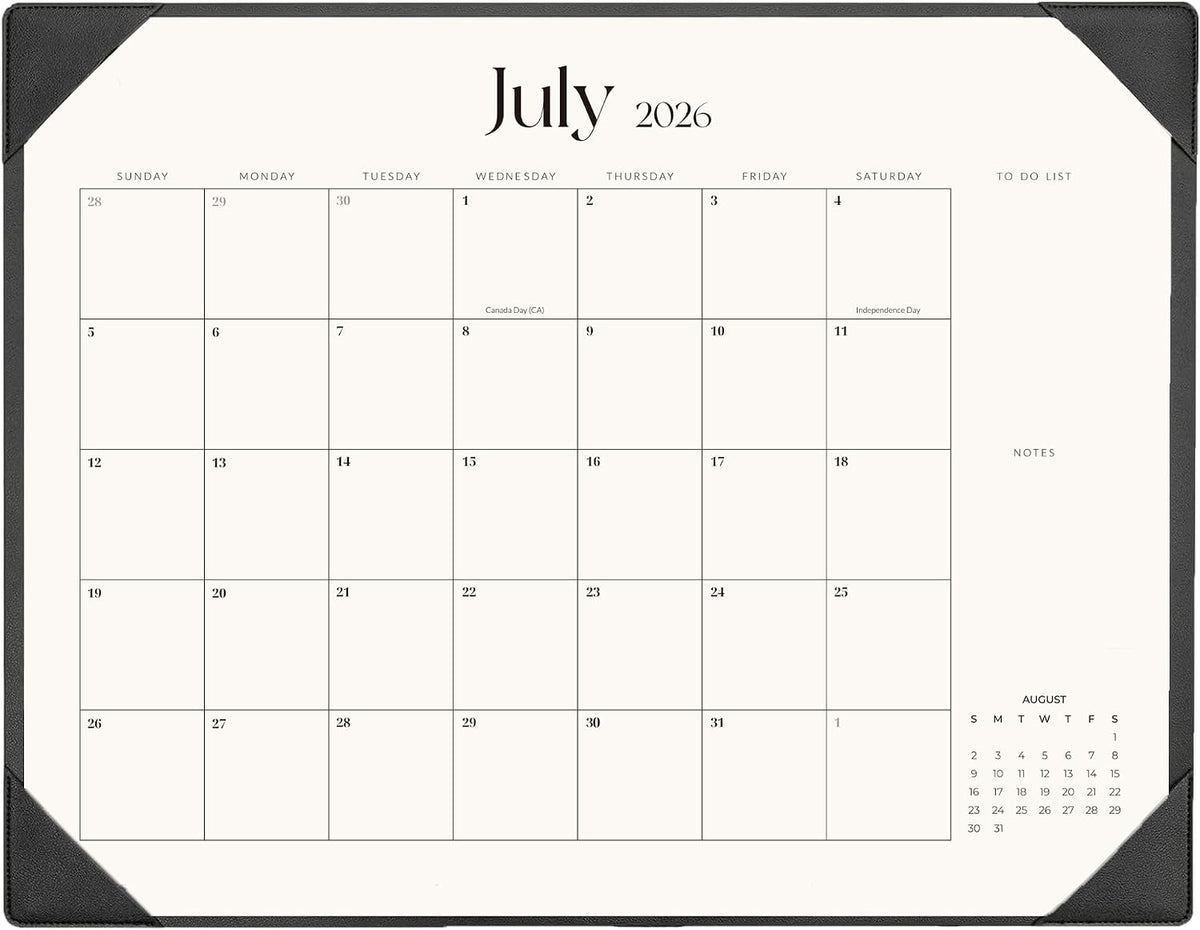 Desk Calendar 2026-2027 with Desk Mat – 22" x 17" Large Desk Pad Calendar Runs from July 2026 to December 2027, Office Supplies Desktop Monthly Calendar for Home & Office