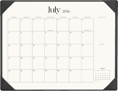 Desk Calendar 2026-2027 with Desk Mat – 22" x 17" Large Desk Pad Calendar Runs from July 2026 to December 2027, Office Supplies Desktop Monthly Calendar for Home & Office