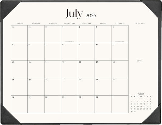 Desk Calendar 2026-2027 with Desk Mat – 22" x 17" Large Desk Pad Calendar Runs from July 2026 to December 2027, Office Supplies Desktop Monthly Calendar for Home & Office
