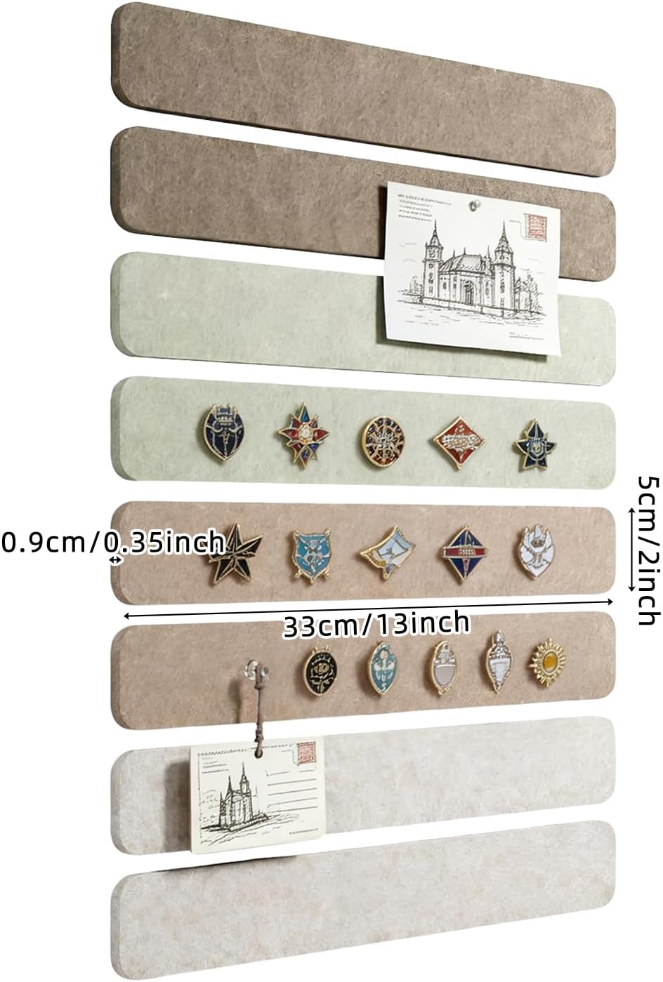 Felt Message Board Creative Note Wall Sticker Memo Decor Board 8 Pack