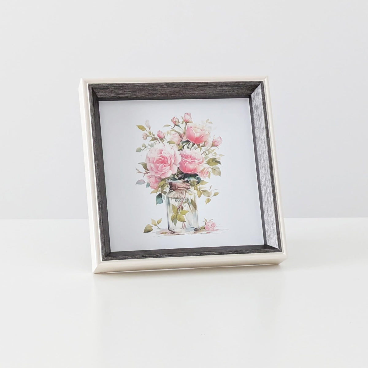 5x5 Blue Beige Square Picture Frame, 5x5 Resin Photo Frame, Wall and Desktop Display Picture Frame, Plexiglass
