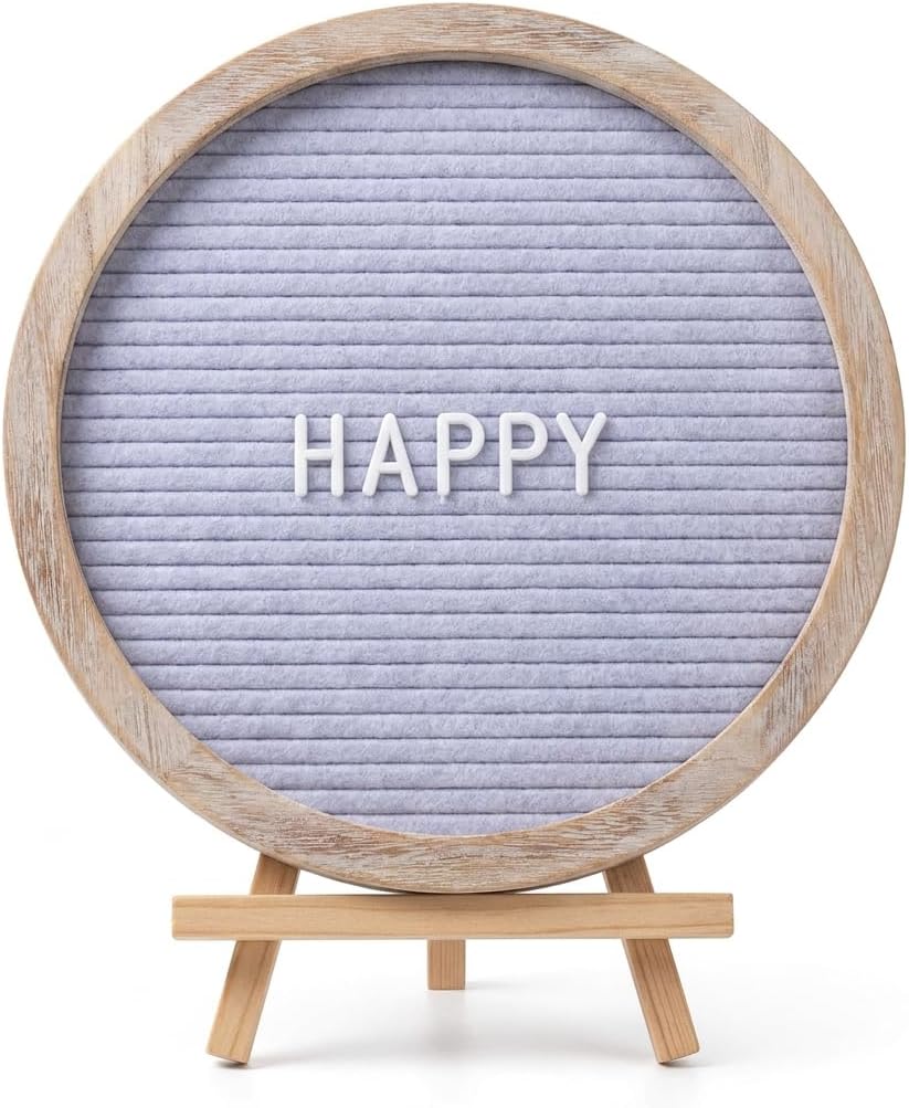10" Round Felt Letter Board with 208 Letters