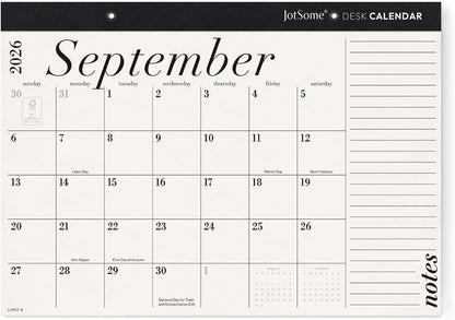 Jotsome Desk Calendar 2026-2027, Large Monthly Desktop Calendar 17"x12"