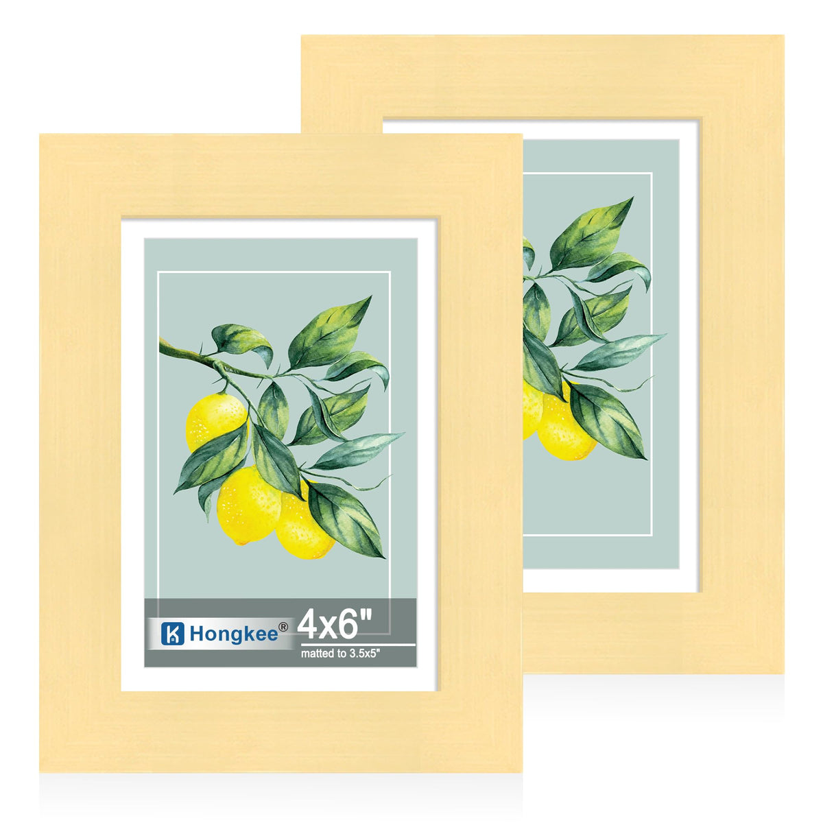 Hongkee 8x11 Picture Frame Set of 2, Real Glass, Rustic Brown Wood Frame