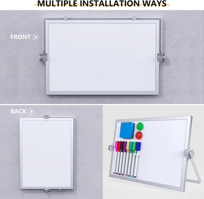 Small Dry Erase White Board,Magnetic Desktop Whiteboard with Stand