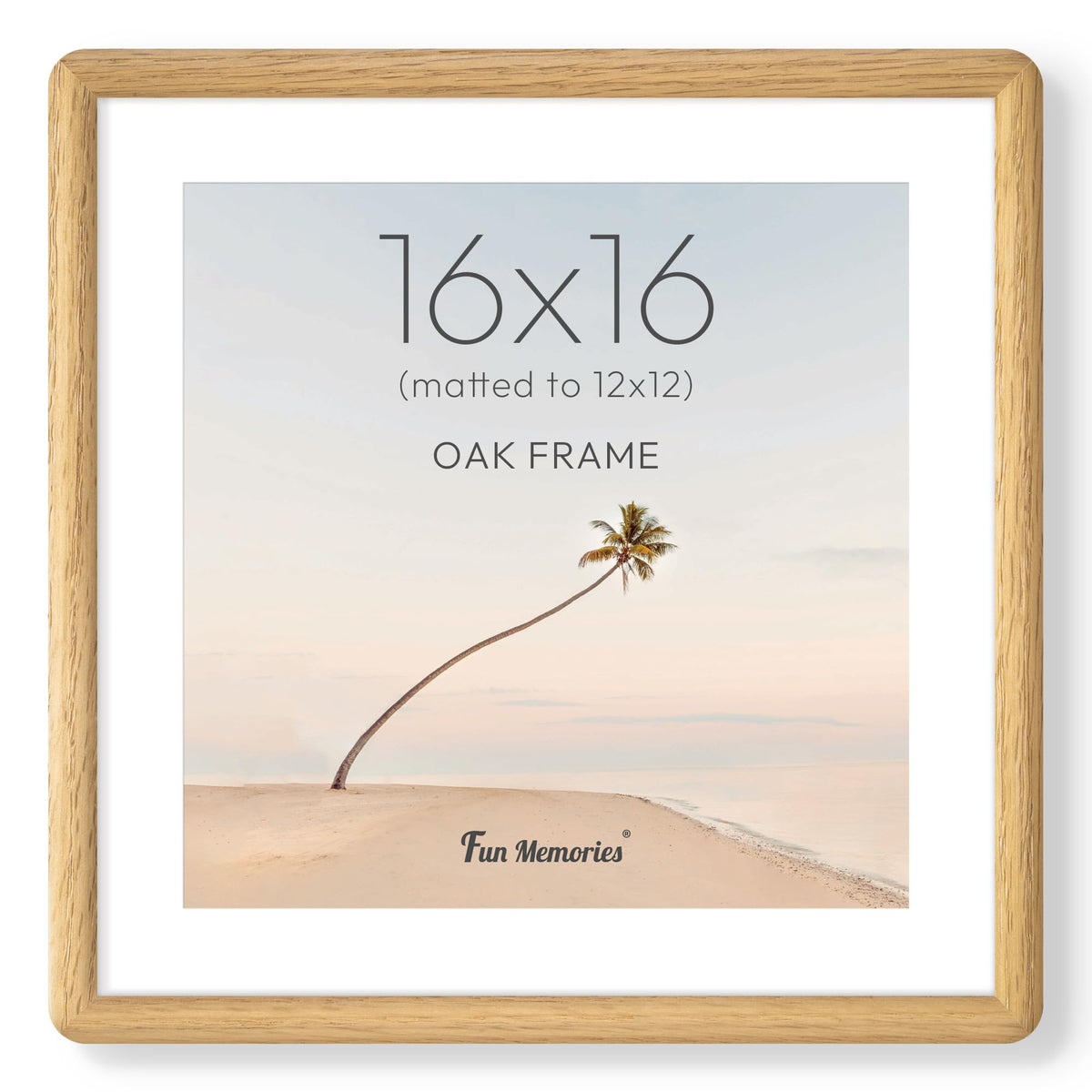 6x6 Picture Frame, USA-Sourced Walnut Wood Photo Frame with Tempered Glass, Handcrafted Rustic Farmhouse Frame for Wall & Tabletop Display, Matted to 4x4