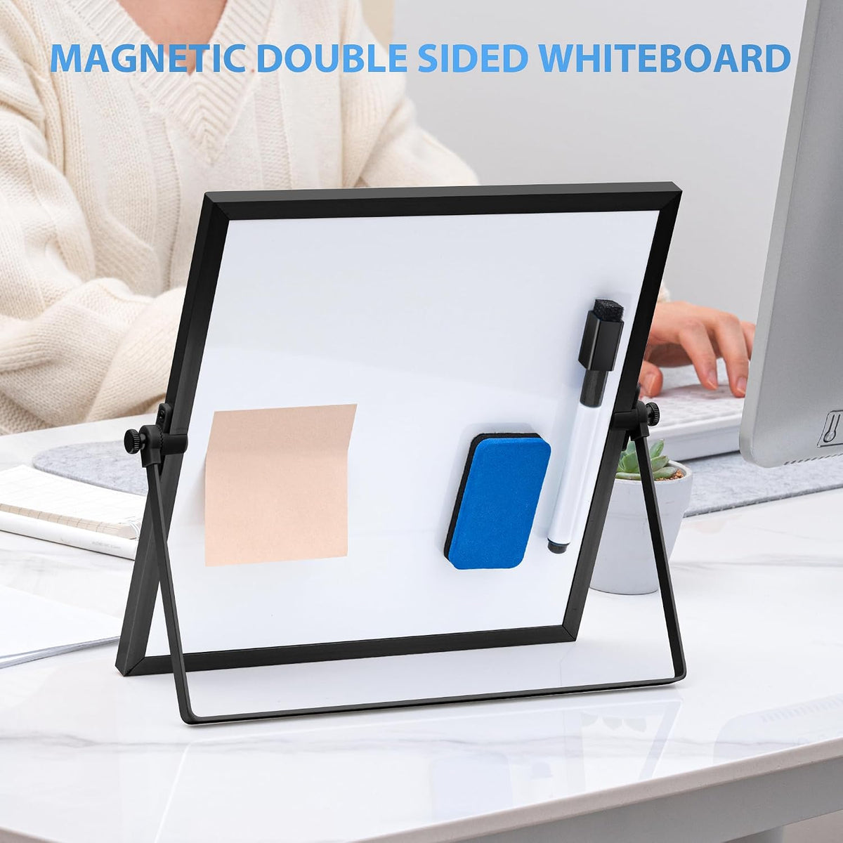 ARCOBIS Small WhiteBoard with Stand 10" X 10"