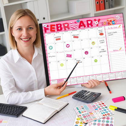 Lateefah Desk Calendar 2026, Large 22'' x 17'' Desk Calendar 2026-2027, 18 Month Desktop Calendars for Home & Office, Use Jan 2026 to June 2027