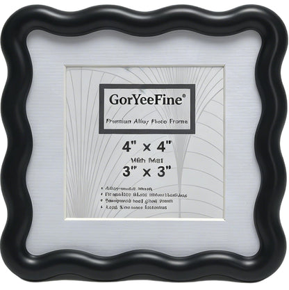 3-2x3'' Silver Heavy-Duty Zinc Alloy Picture Frames,Wave Design Silver Picture Frame Multi 3x2'' Photo Frame,with Black Premium Velvet Backing,for Desktop and Wall Hanging.