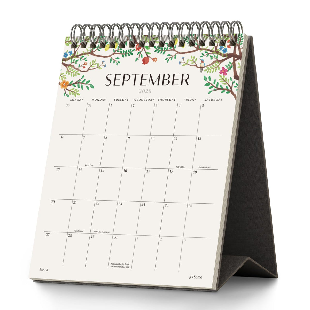 Jotsome Small Desk Calendar 2026-2027, Standing Flip Calendar 6"x7.5"
