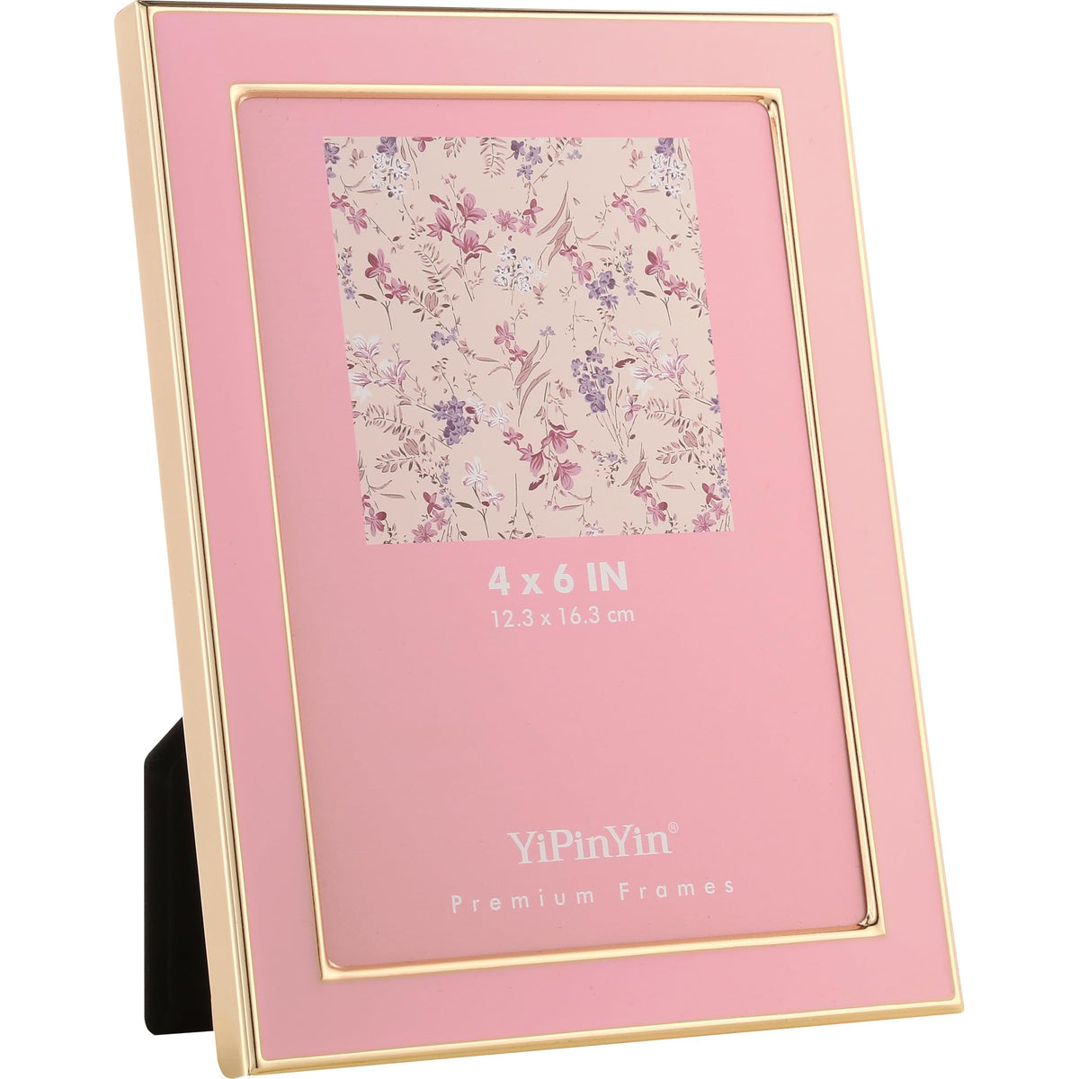 YiPinYin 5x7''Jasper Green Enamel Picture Frames with Gold-Plated Metal Frame Design,HD-Real Glass & Velvet Back,for Countertop,Tabletop Display,Bookshelf,Wall Décor