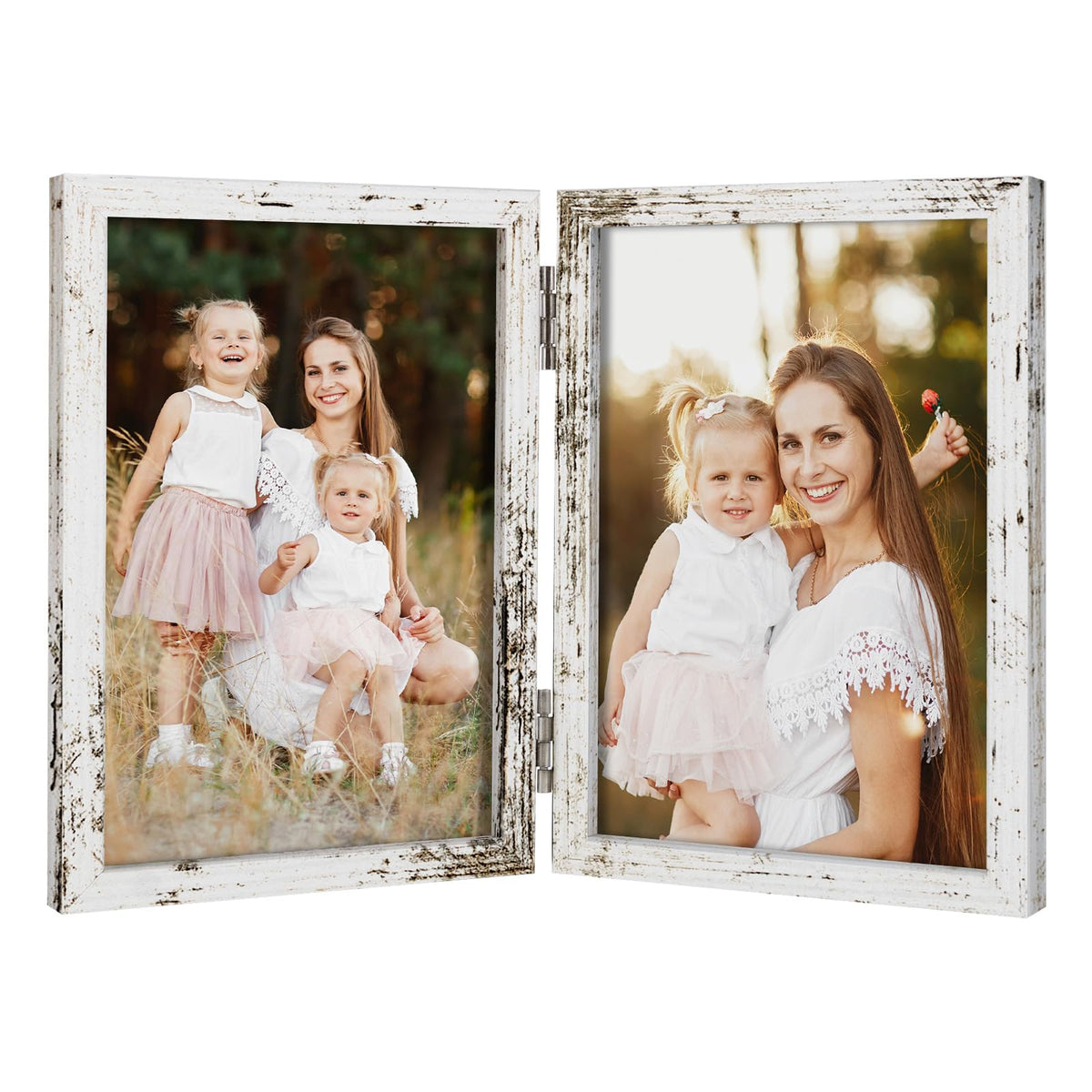 4x6 Triple Picture Frame Tabletop Display for Photos Black