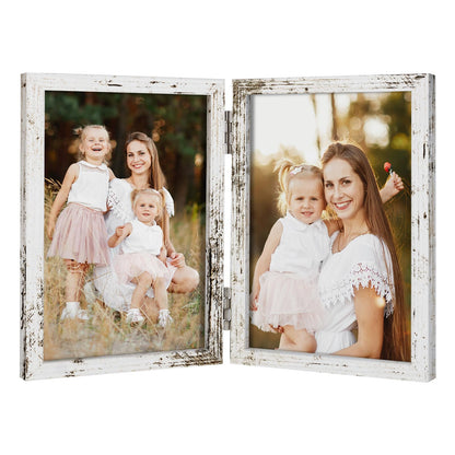 5x7 Double Picture Frame Tabletop Display for Photos Pink