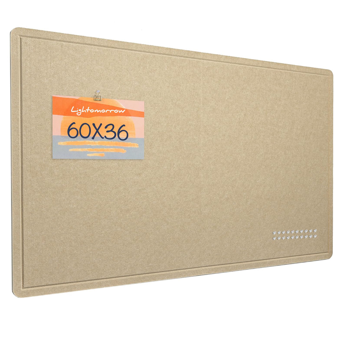 Felt Bulletin Board 36x24 inches, Decorative Pin Board for Home & Office