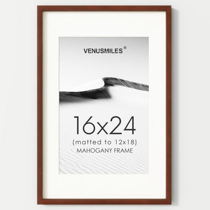 4x6 Picture Frame, USA-Sourced Natural Maple Wood Photo Collage Frame with HD Tempered Glass, Modern Simple 4 x 6 Wooden Frame Matted to 3.5x5, Gallery Wall Frames for Art, Wall or Tabletop Display
