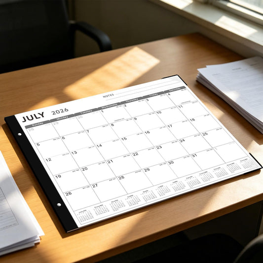 KOPEESY Desk Calendar 2026-2027, Jul 2026 - Dec 2027, 18-Month, 22" x 17"