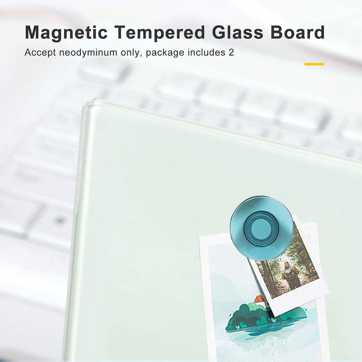 Magnetic Small Glass Whiteboard Desktop, ZHIDIAN 14x10 Portable Tempered Glass Dry Erase Board Panel with Adjustable Stand for Desk, Tabletop Glass Writing Board Easel for Office Home