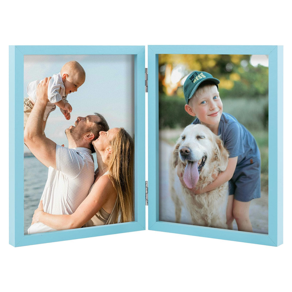 5x7 Triple Picture Frame Tabletop Display for Photos Pink