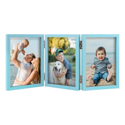 5x7 Double Picture Frame Tabletop Display for Photos Pink
