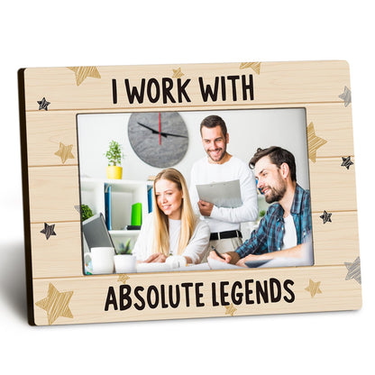 Coworkers 4x6 Picture Frame, Retirement Farewell Photo Frame, Best Retired Gifts for Coworkers Leaving, I Used to Work with Absolute Legends Picture Photo Frames for Desk Decor