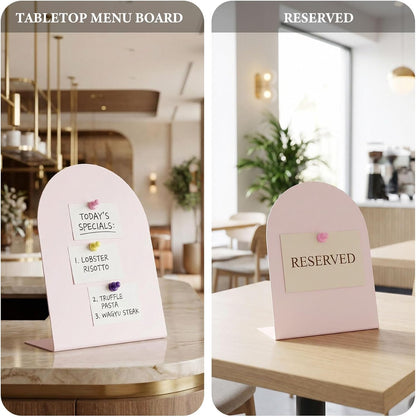 2 Pack Magnetic Message Board, 11x 8 Metal Desktop Bulletin Board
