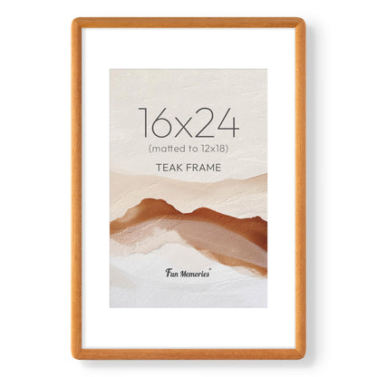 6x6 Picture Frame, USA-Sourced Walnut Wood Photo Frame with Tempered Glass, Handcrafted Rustic Farmhouse Frame for Wall & Tabletop Display, Matted to 4x4