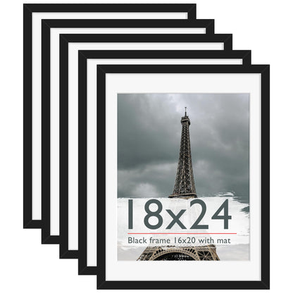 12x12 Picture Frame Sef of 10, for Wall Gallery Decor, Black